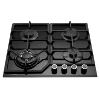 Plită încorporabilă pe gaz Mastercook MC-E 4215 G Sticlă călită / Black