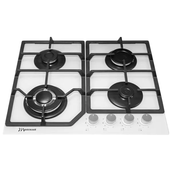 Plită încorporabilă pe gaz Mastercook MC-E 4215 G Sticlă călită / White photo 1
