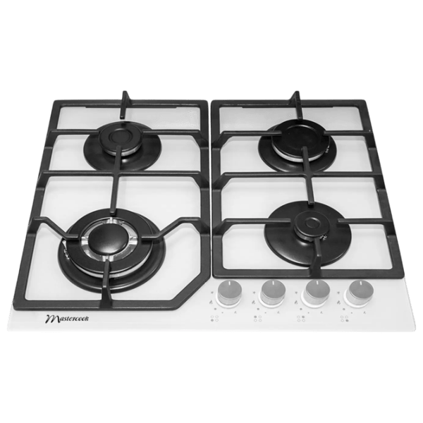 Plită încorporabilă pe gaz Mastercook MC-E 4215 G Sticlă călită / White photo 1