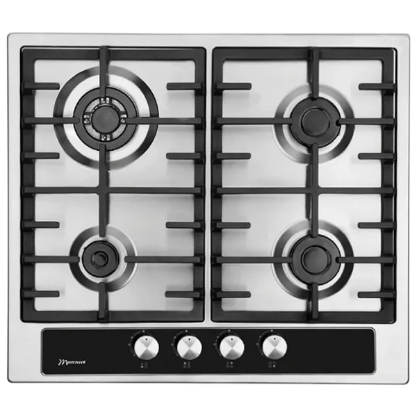 Plită încorporabilă pe gaz Mastercook VEGA MC-E 4265 Sticlă călită / Silver photo 1