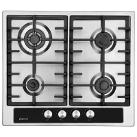 Plită încorporabilă pe gaz Mastercook VEGA MC-E 4265 Sticlă călită / Silver