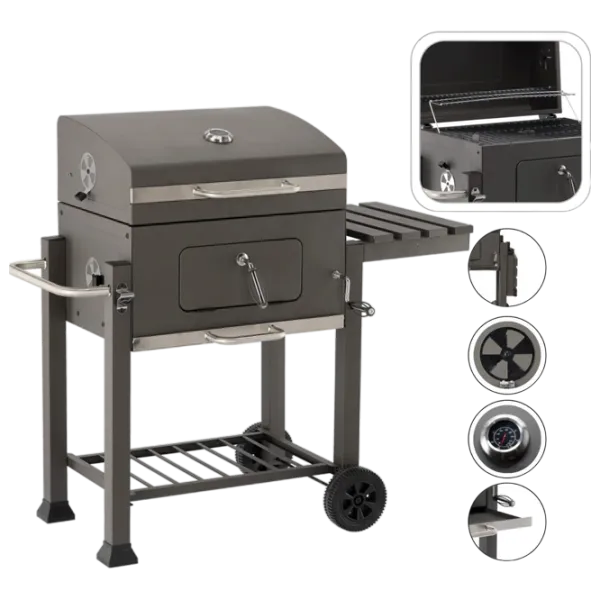 Grătar GardenLine BBQ5320  Lemne, cărbuni / Mobil photo 6