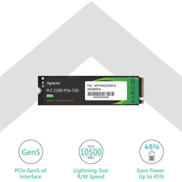 SSD Apacer AS2280F4L 1 ТБ M.2 NVMe photo 5