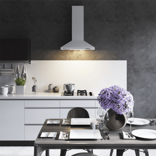 Hotă Mastercook Domo 700 LED Șemineu/ White/ Gray photo 3