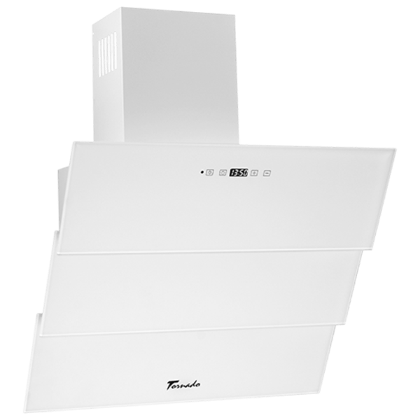 Hotă Tornado Megas 1200 LED Înclinată/ White/ Gray photo 1