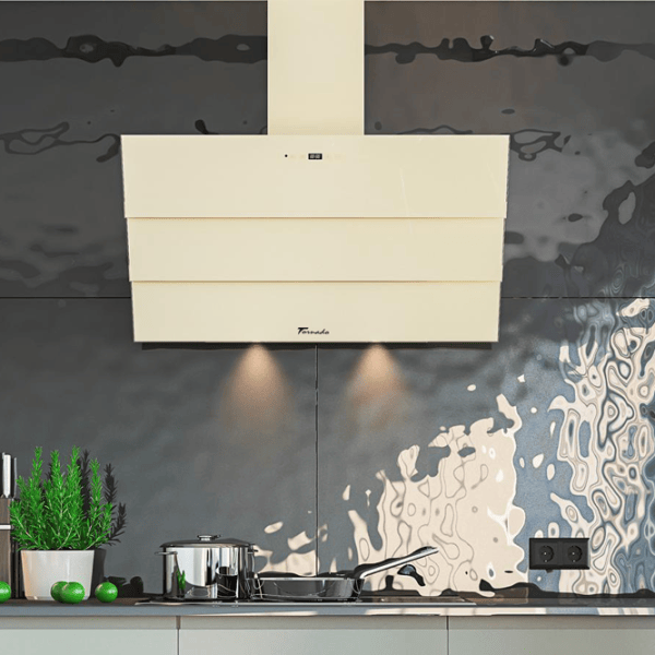 Hotă Tornado Megas 1200 LED Înclinată/ Beige/ Gray photo 11