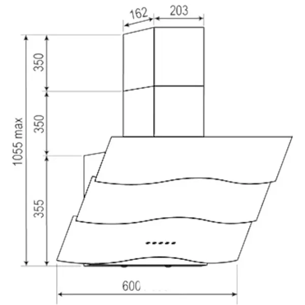 Hotă Tornado Piano 850 LED Înclinată/ Black/ Gray photo 4