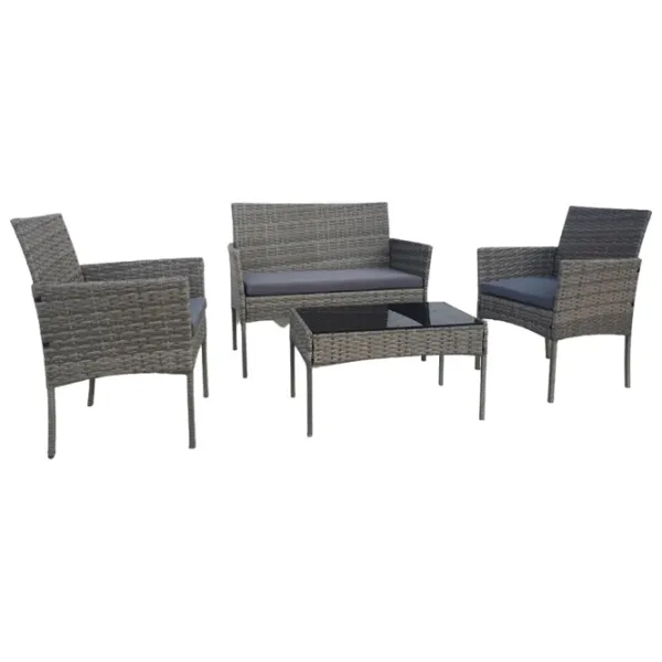 Set mobilă grădină GardenLine SAD3477 Plastic / Metal / Metal / Gray photo 1