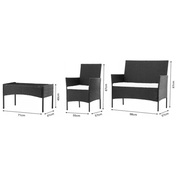 Set mobilă grădină GardenLine SAD3477 Plastic / Metal / Metal / Gray photo 2