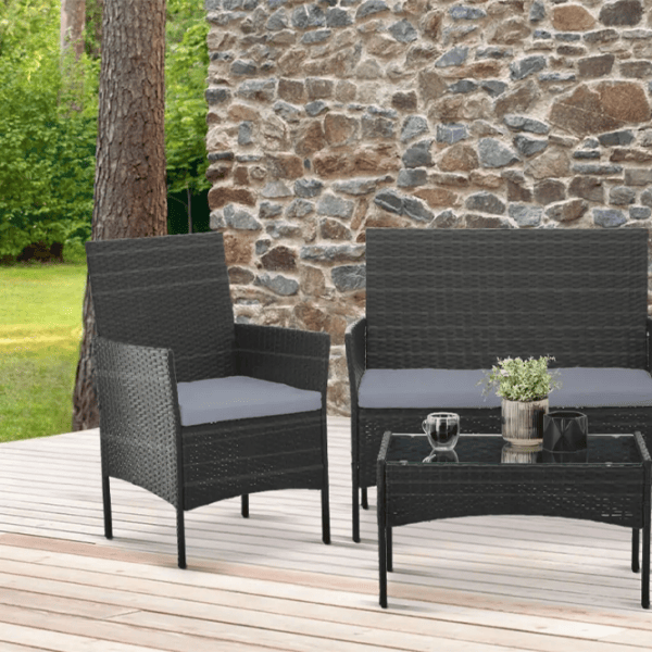 Set mobilă grădină GardenLine SAD3477 Plastic / Metal / Metal / Gray photo 4