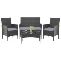 Set mobilă grădină GardenLine SAD3477 Plastic / Metal / Metal / Gray photo 5