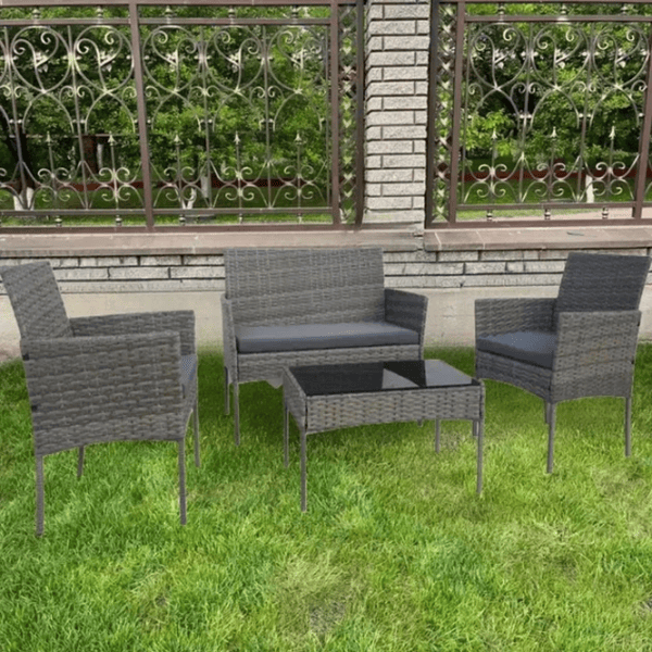 Set mobilă grădină GardenLine SAD3477 Plastic / Metal / Metal / Gray photo 6