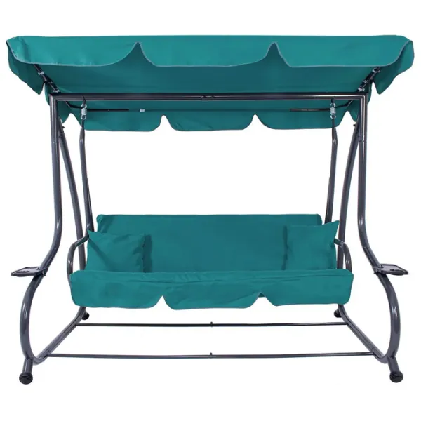 Leagăn de grădină Springos Venezia GS0020 Turquoise / 300 kg photo 1