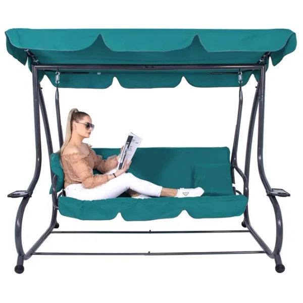 Leagăn de grădină Springos Venezia GS0020 Turquoise / 300 kg photo 3