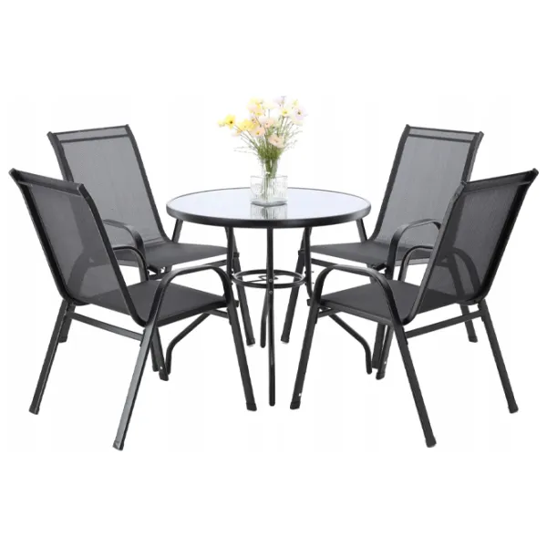 Set mobilă grădină GardenLine TIH3377 Plastic / Metal / Metal / Gray photo 1