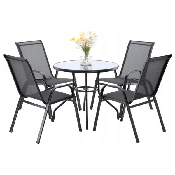 Set mobilă grădină GardenLine TIH3377 Plastic / Metal / Metal / Gray photo 1