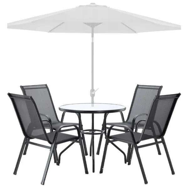 Set mobilă grădină GardenLine TIH3377 Plastic / Metal / Metal / Gray photo 2