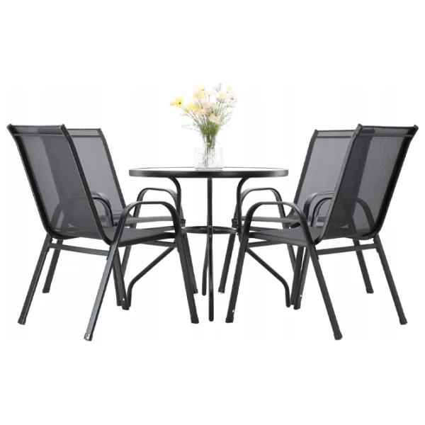 Set mobilă grădină GardenLine TIH3377 Plastic / Metal / Metal / Gray photo 3