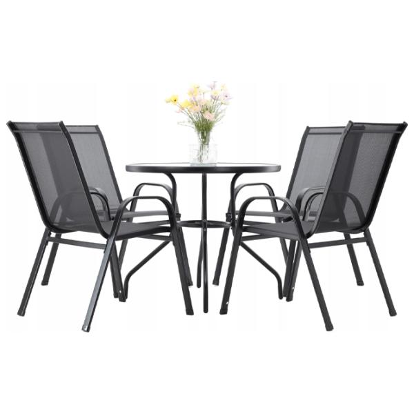 Set mobilă grădină GardenLine TIH3377 Plastic / Metal / Metal / Gray photo 3