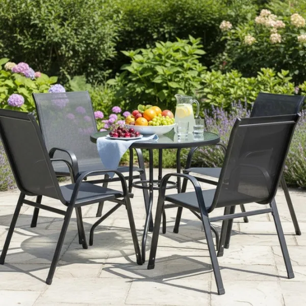 Set mobilă grădină GardenLine TIH3377 Plastic / Metal / Metal / Gray photo 4