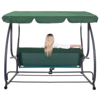 Садовые качели Springos Venezia GS0028 Зеленый / 300 кг photo 2