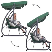 Садовые качели Springos Venezia GS0028 Зеленый / 300 кг photo 3