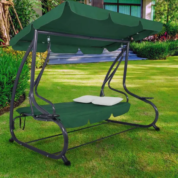 Leagăn de grădină Springos Venezia GS0028 Green / 300 kg photo 8