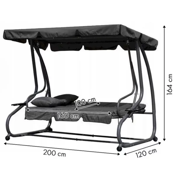 Leagăn de grădină MultiGarden G2025-B  Gray / 300 kg photo 3