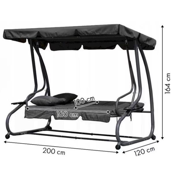 Leagăn de grădină MultiGarden G2025-B  Gray / 300 kg photo 3