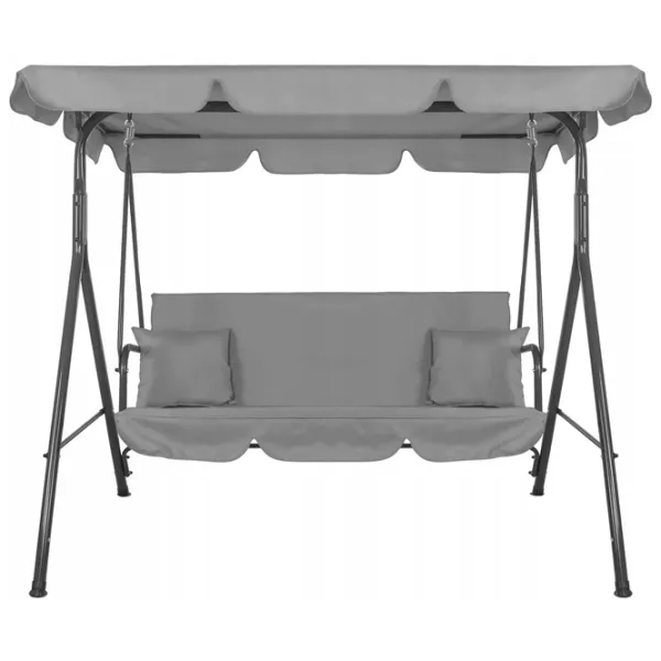 Leagăn de grădină Springos Luna GS0013 Gray / 220 kg photo 1
