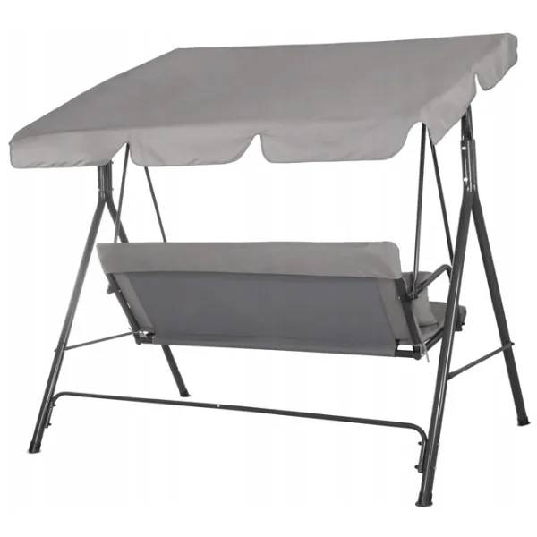 Leagăn de grădină Springos Luna GS0013 Gray / 220 kg photo 3