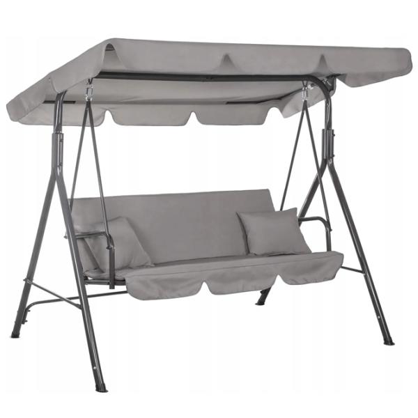 Leagăn de grădină Springos Luna GS0013 Gray / 220 kg photo 4