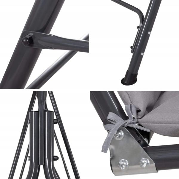 Leagăn de grădină Springos Luna GS0013 Gray / 220 kg photo 6