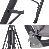 Садовые качели Springos Luna GS0013 Серый / 220 кг photo 6