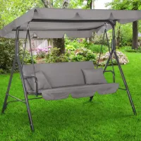 Садовые качели Springos Luna GS0013 Серый / 220 кг photo 8