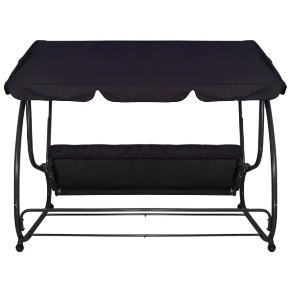 Садовые качели Springos Linda GS0016 Черный / 300 кг photo 2