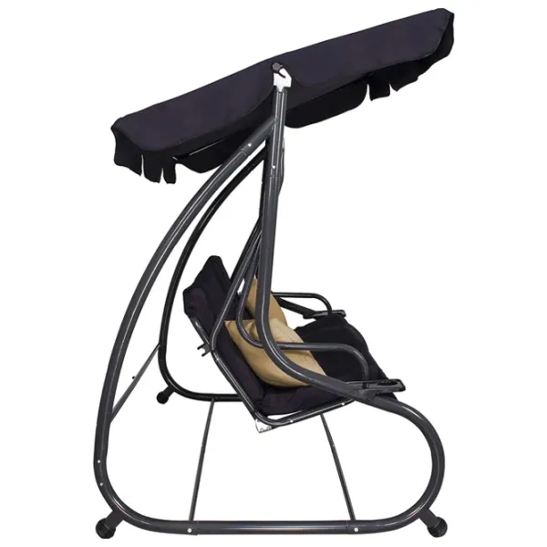 Садовые качели Springos Linda GS0016 Черный / 300 кг photo 3