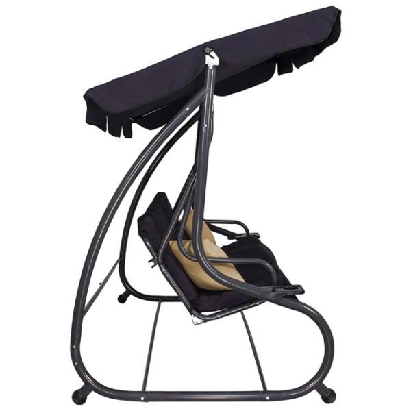 Садовые качели Springos Linda GS0016 Черный / 300 кг photo 3