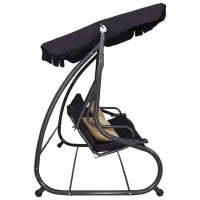 Садовые качели Springos Linda GS0016 Черный / 300 кг photo 3