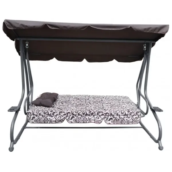 Leagăn de grădină Ramiz Swing Seat Textylina  Pattern Brown / 300 kg photo 2