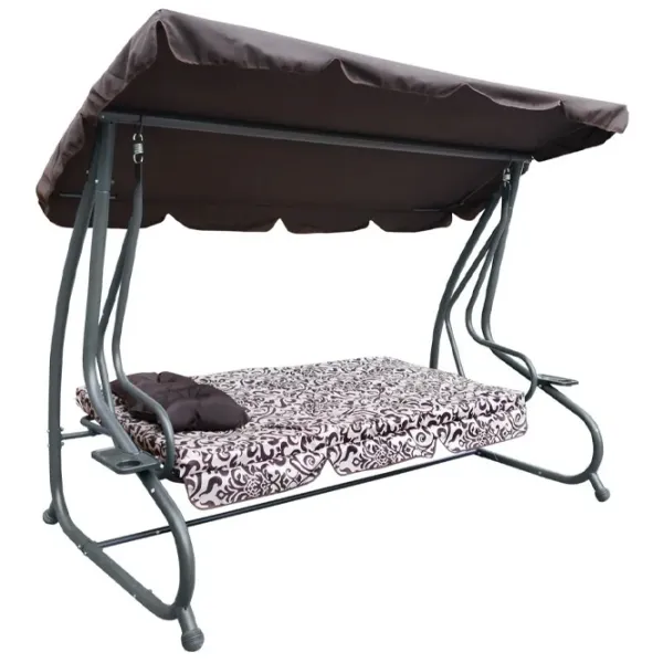 Leagăn de grădină Ramiz Swing Seat Textylina  Pattern Brown / 300 kg photo 3