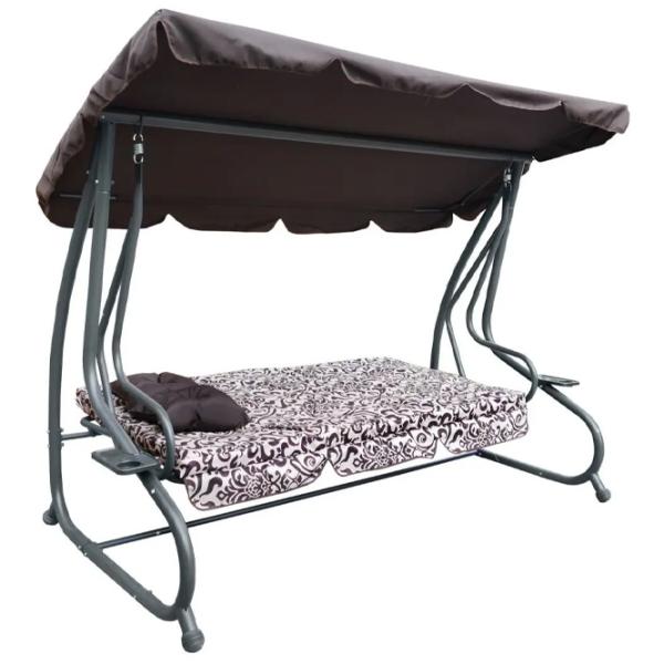 Leagăn de grădină Ramiz Swing Seat Textylina  Pattern Brown / 300 kg photo 3