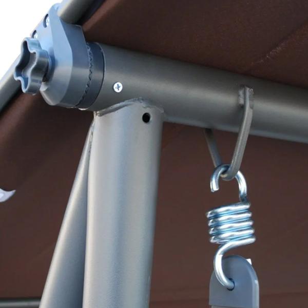 Leagăn de grădină Ramiz Swing Seat Textylina  Pattern Brown / 300 kg photo 4