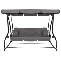 Садовые качели Springos Linda GS0003 Серый / 300 кг photo 4