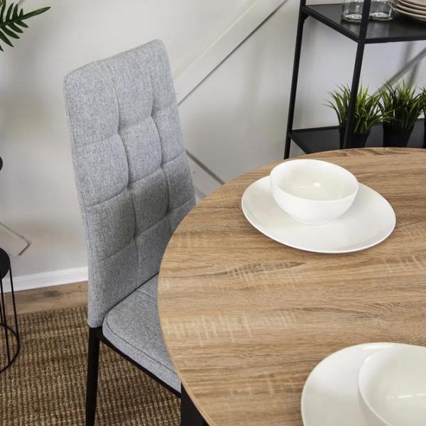 Scaun de bucătărie Mebel Elite TEX Stofă/ Gray Black photo 6