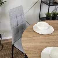 Scaun de bucătărie Mebel Elite TEX Stofă/ Gray Black photo 6