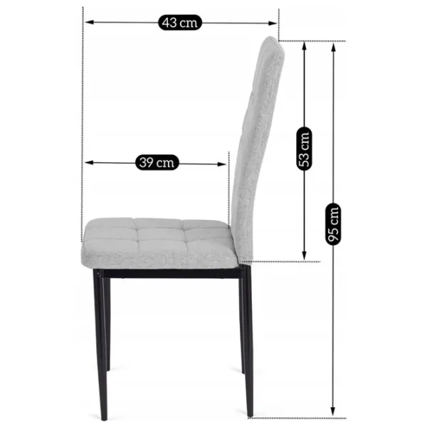 Scaun de bucătărie Mebel Elite TEX Stofă/ Gray Black photo 10