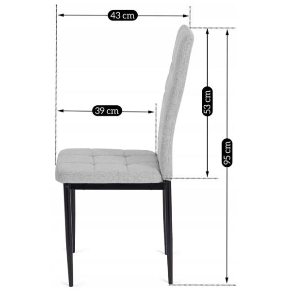 Scaun de bucătărie Mebel Elite TEX Stofă/ Gray Black photo 10