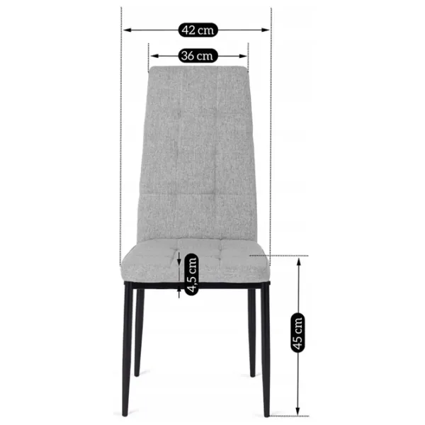 Scaun de bucătărie Mebel Elite TEX Stofă/ Gray Black photo 11