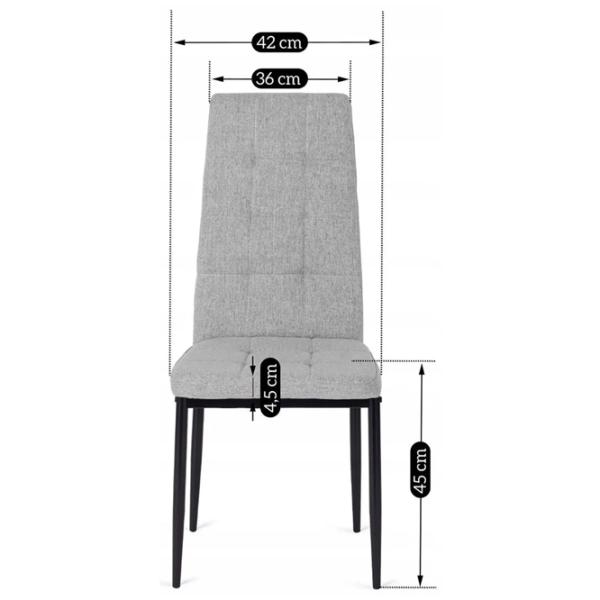 Scaun de bucătărie Mebel Elite TEX Stofă/ Gray Black photo 11